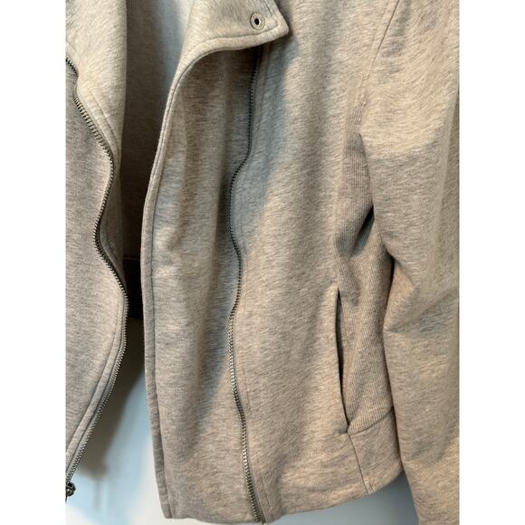 H by Halston Cotton Jersey Cropped Moto Jacket - Picture 6 of 14